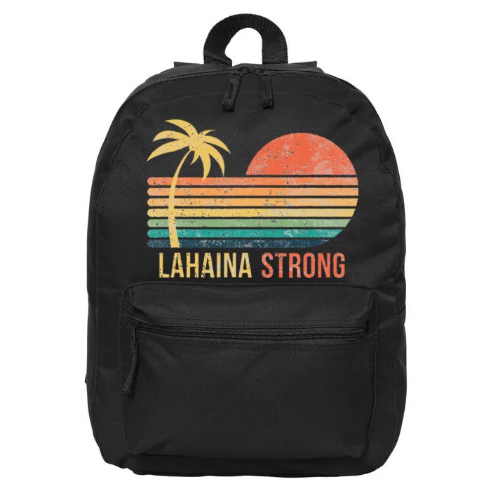 Lahaina Strong Palm Tree And Sunset 16 in Basic Backpack