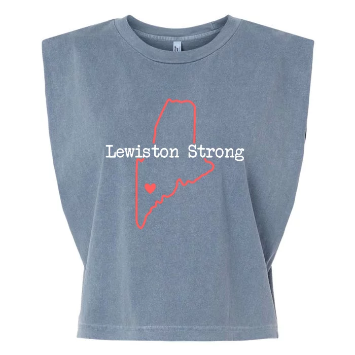 Lewiston Strong  Pray For Maine  Pray For Lewiston Maine Garment-Dyed Women's Muscle Tee