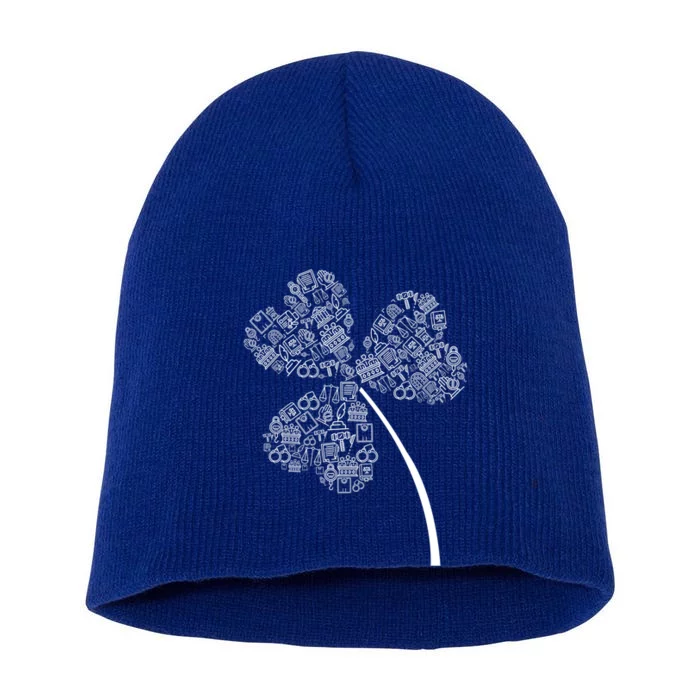 Lawyer St Patrick Clover Meaningful Gift Funny Lawyer St Patricks Gift Short Acrylic Beanie