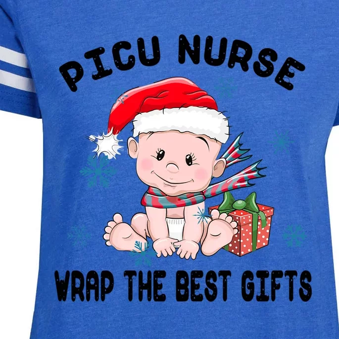 Lj75 Santa Picu Nurse Christmas Pajama Merry Xmas Nursing Gift Enza Ladies Jersey Football T-Shirt