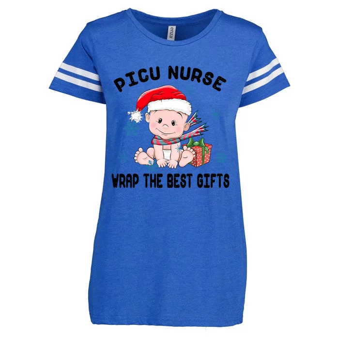 Lj75 Santa Picu Nurse Christmas Pajama Merry Xmas Nursing Gift Enza Ladies Jersey Football T-Shirt