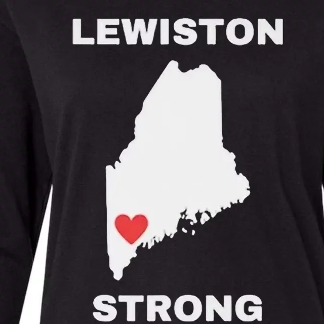 Lewiston Strong Pray For Lewiston Womens Cotton Relaxed Long Sleeve T-Shirt