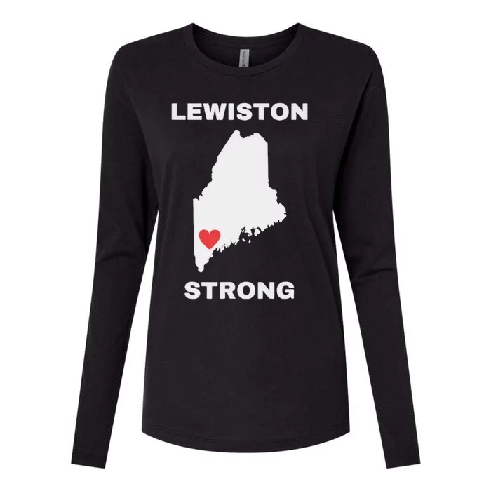 Lewiston Strong Pray For Lewiston Womens Cotton Relaxed Long Sleeve T-Shirt