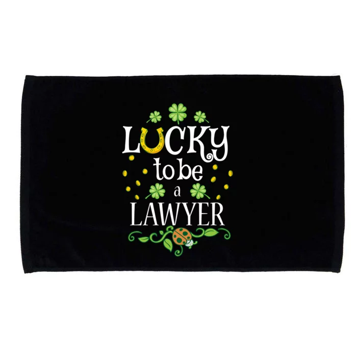 Lawyer St Patrick's Day Lucky To Be A Lawyer Gift Microfiber Hand Towel