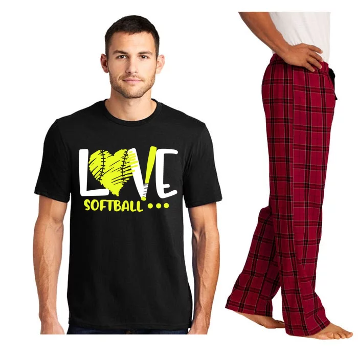 Love Softball Player N Athlete Coach Mom Dad Parent Gift Pajama Set