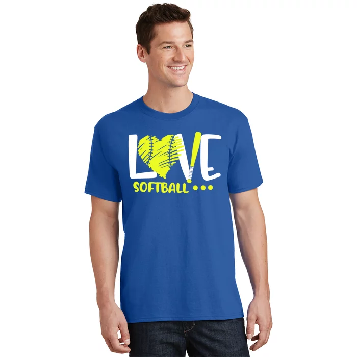 Love Softball Player N Athlete Coach Mom Dad Parent Gift T-Shirt