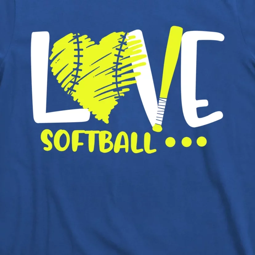 Love Softball Player N Athlete Coach Mom Dad Parent Gift T-Shirt