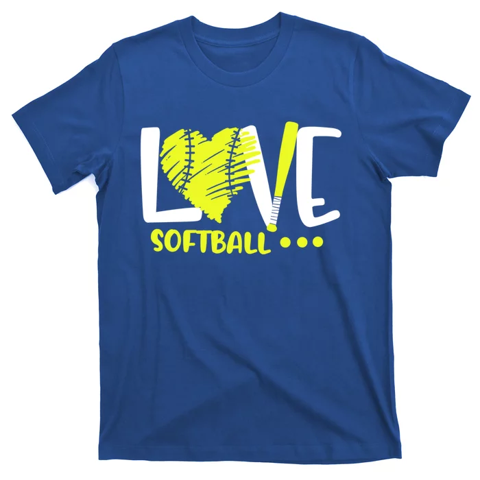 Love Softball Player N Athlete Coach Mom Dad Parent Gift T-Shirt