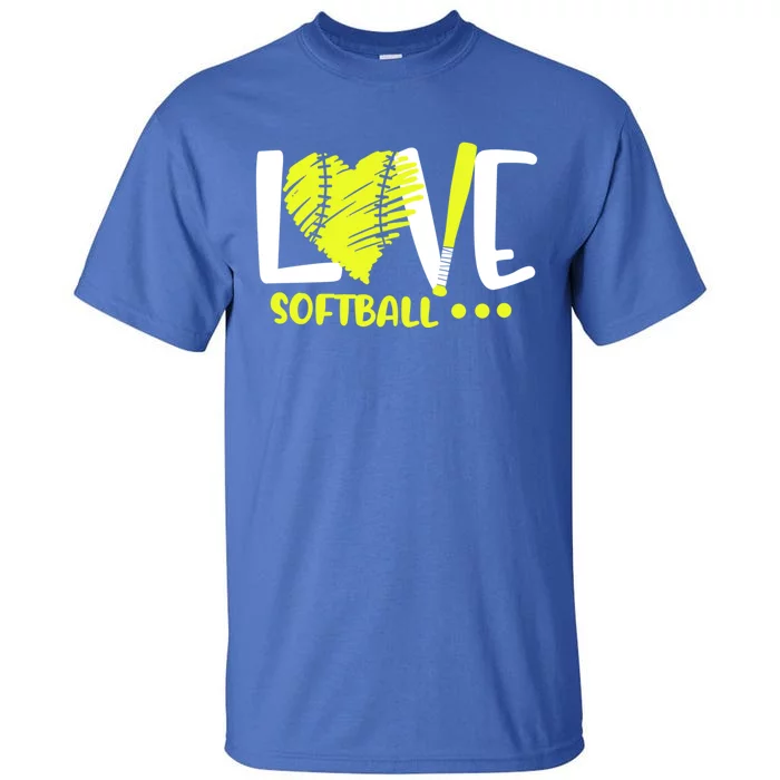 Love Softball Player N Athlete Coach Mom Dad Parent Gift Tall T-Shirt