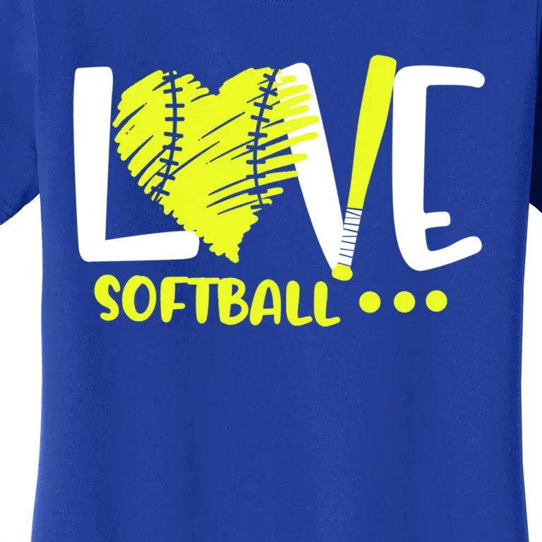 Love Softball Player N Athlete Coach Mom Dad Parent Gift Women's T-Shirt