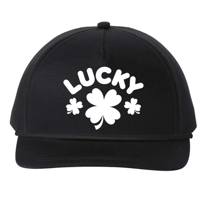 Lucky St Patricks Day Clover Festive Snapback Five-Panel Rope Hat