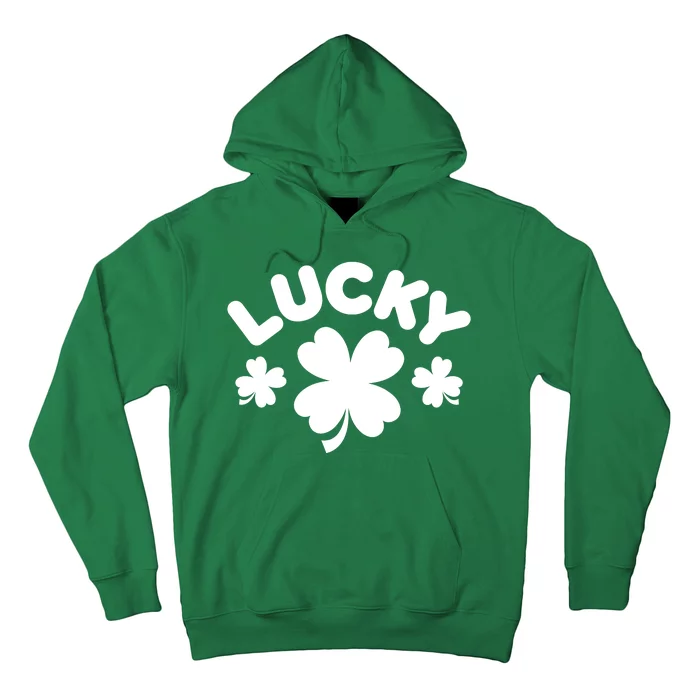 Lucky St Patricks Day Clover Festive Hoodie