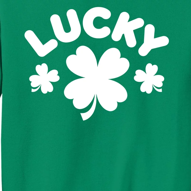 Lucky St Patricks Day Clover Festive Sweatshirt