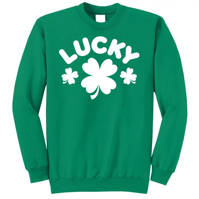 Lucky St Patricks Day Clover Festive Sweatshirt