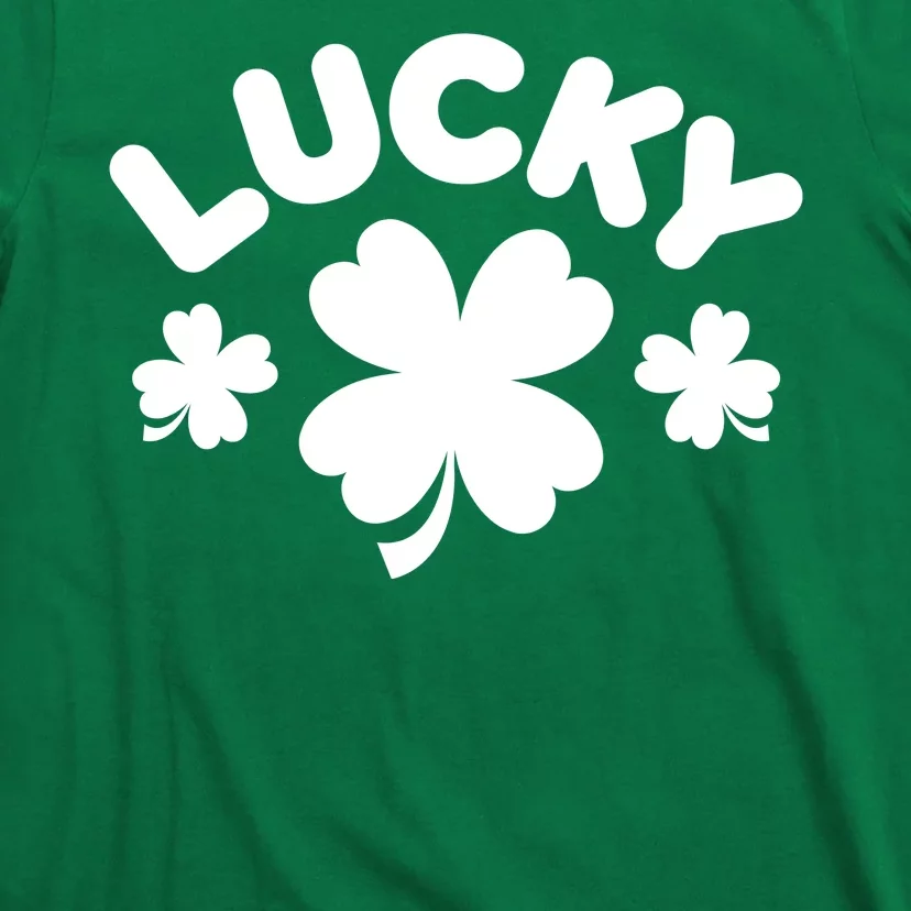 Lucky St Patricks Day Clover Festive T-Shirt