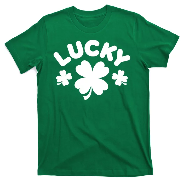 Lucky St Patricks Day Clover Festive T-Shirt