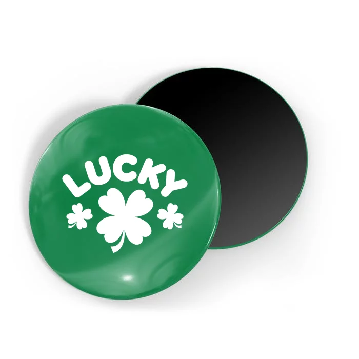 Lucky St Patricks Day Clover Festive Magnet