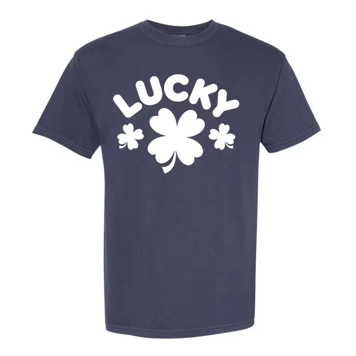 Lucky St Patricks Day Clover Festive Garment-Dyed Heavyweight T-Shirt