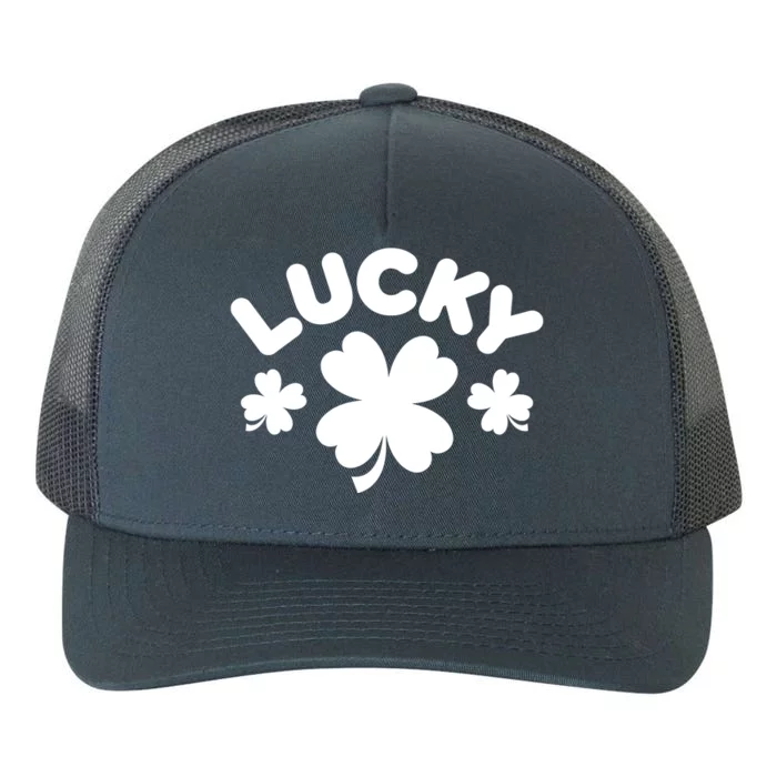 Lucky St Patricks Day Clover Festive Yupoong Adult 5-Panel Trucker Hat