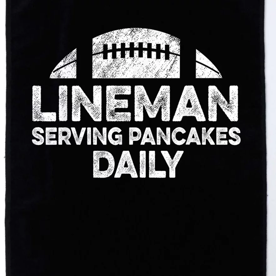 Lineman Serving Pancakes Daily Football Offensive Lineman Platinum Collection Golf Towel