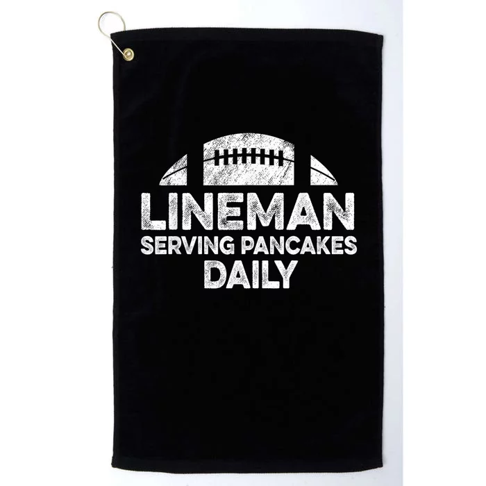 Lineman Serving Pancakes Daily Football Offensive Lineman Platinum Collection Golf Towel