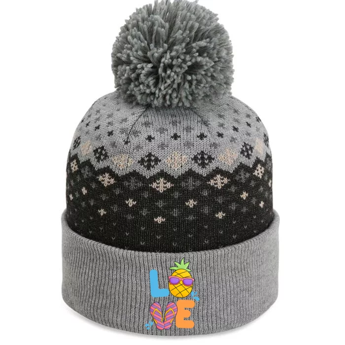 Love Summer Pineapple Cute The Baniff Cuffed Pom Beanie