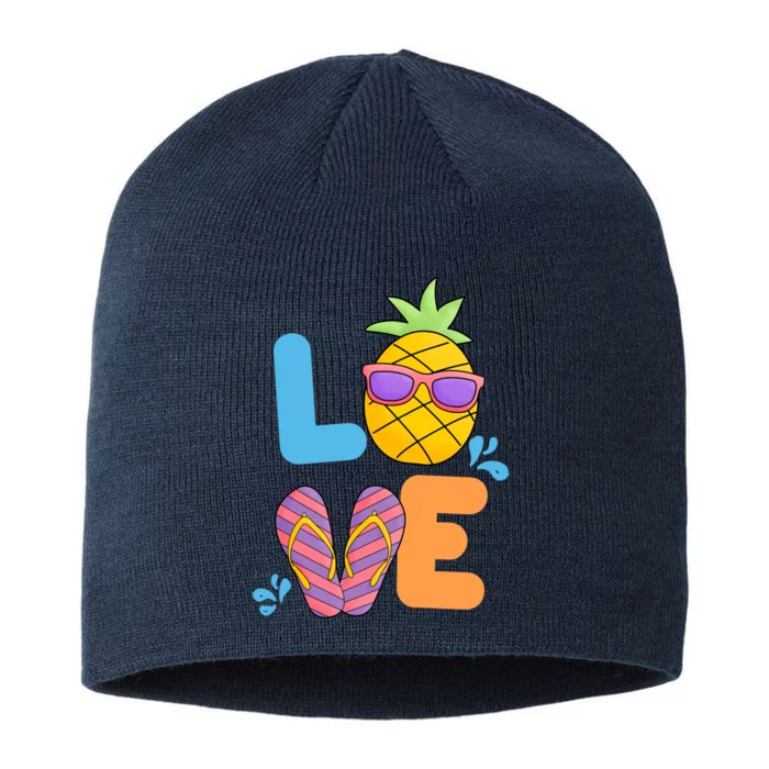 Love Summer Pineapple Cute 8 1/2in Sustainable Knit Beanie