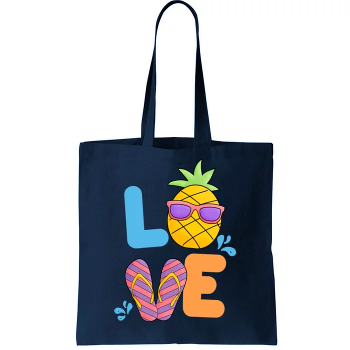 Love Summer Pineapple Cute Tote Bag