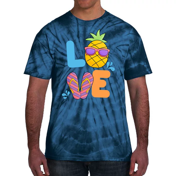 Love Summer Pineapple Cute Tie-Dye T-Shirt