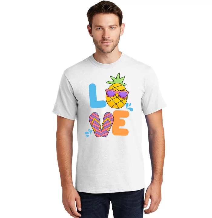 Love Summer Pineapple Cute Tall T-Shirt