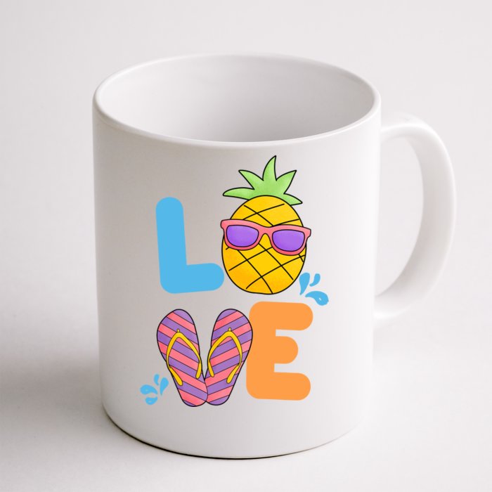 Love Summer Pineapple Cute Front & Back Coffee Mug