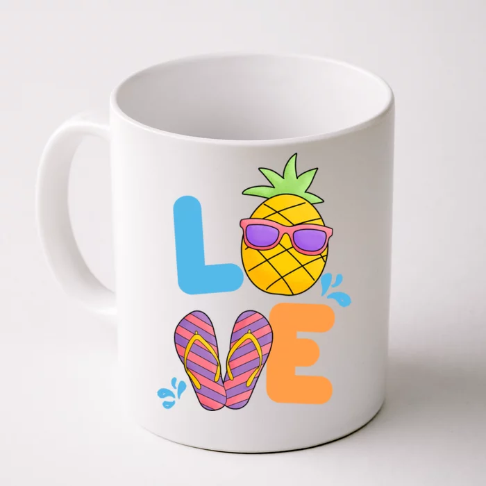 Love Summer Pineapple Cute Front & Back Coffee Mug