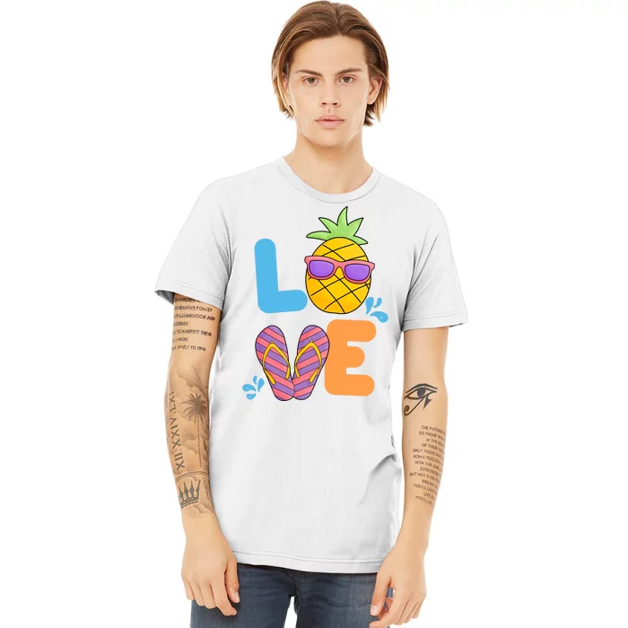 Love Summer Pineapple Cute Premium T-Shirt