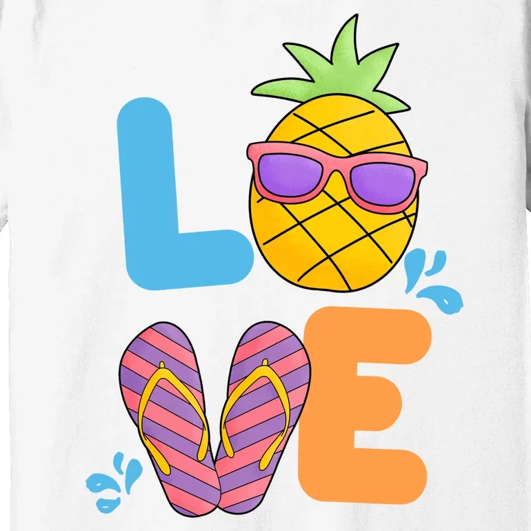 Love Summer Pineapple Cute Premium T-Shirt