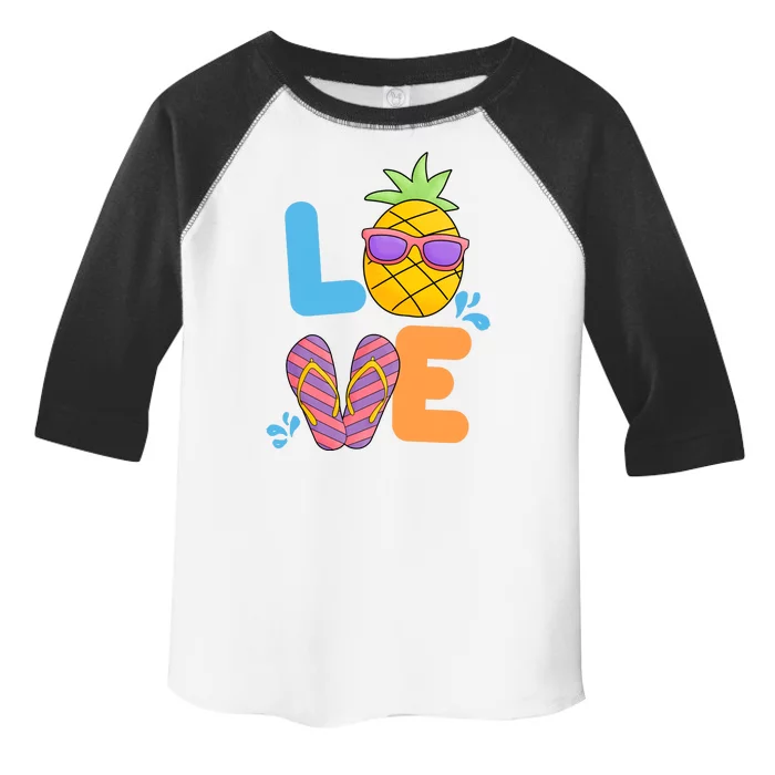 Love Summer Pineapple Cute Toddler Fine Jersey T-Shirt