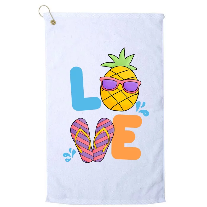 Love Summer Pineapple Cute Platinum Collection Golf Towel