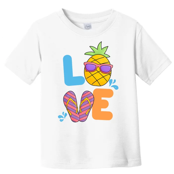 Love Summer Pineapple Cute Toddler T-Shirt