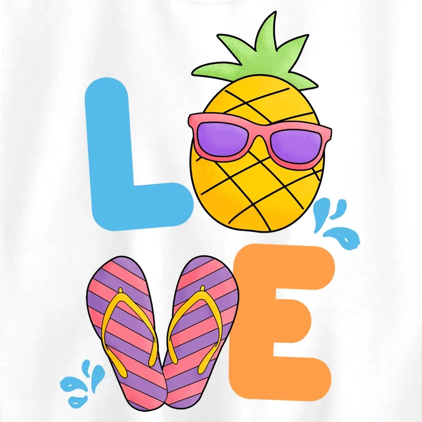 Love Summer Pineapple Cute Kids Sweatshirt