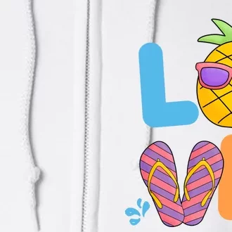 Love Summer Pineapple Cute Full Zip Hoodie