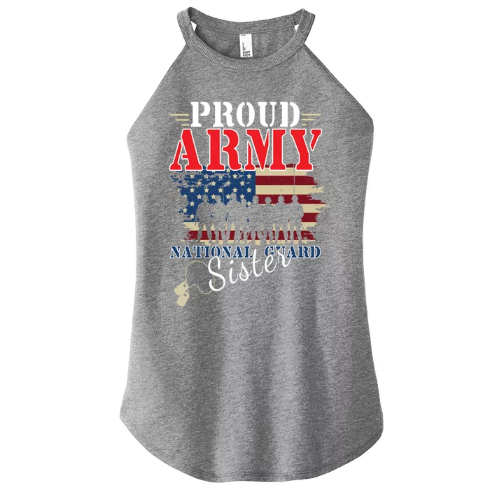 Lady Solider Proud Army National Guard Sister Veterans Day Gift Women’s Perfect Tri Rocker Tank