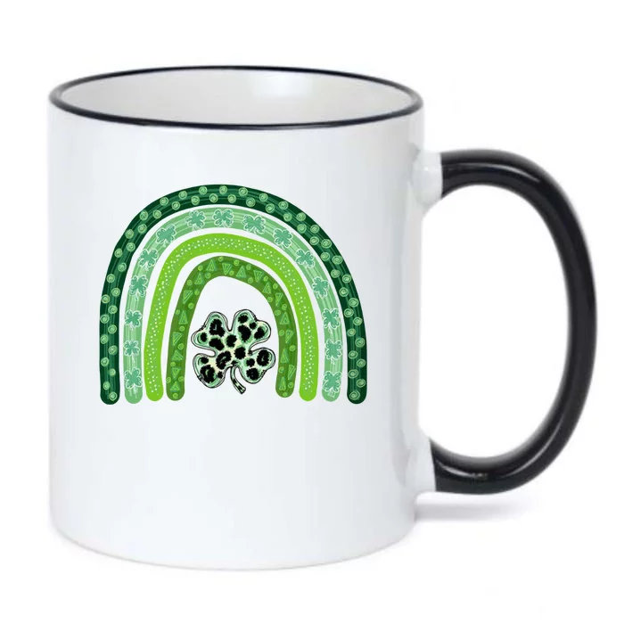 Lucky St Patrick's Day Rainbow Black Color Changing Mug