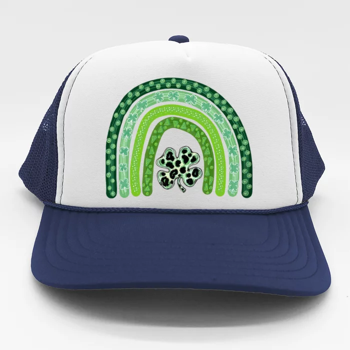 Lucky St Patrick's Day Rainbow Trucker Hat