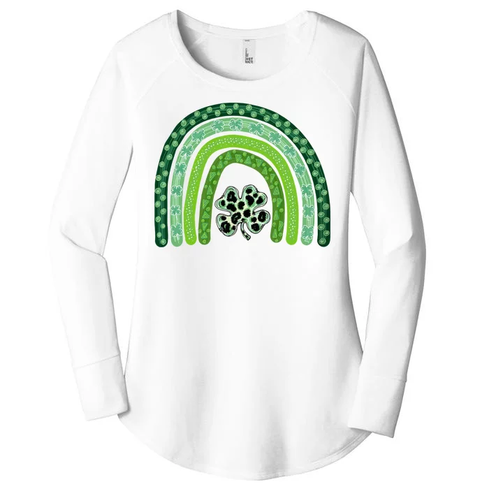 Lucky St Patrick's Day Rainbow Women's Perfect Tri Tunic Long Sleeve Shirt