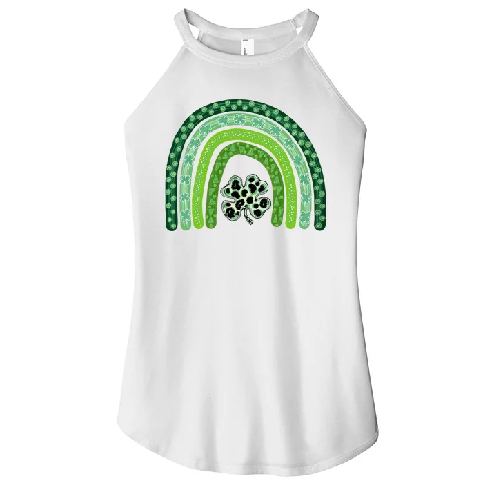 Lucky St Patrick's Day Rainbow Women’s Perfect Tri Rocker Tank