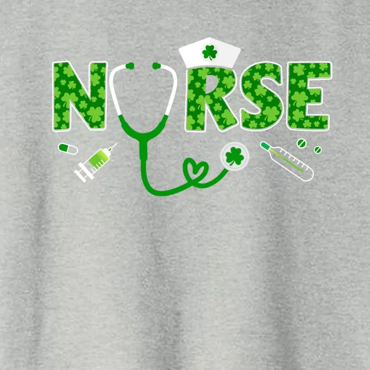 Lucky St Patricks Day Nurse In Clinic Or Hospital Gift Women's Crop Top Tee