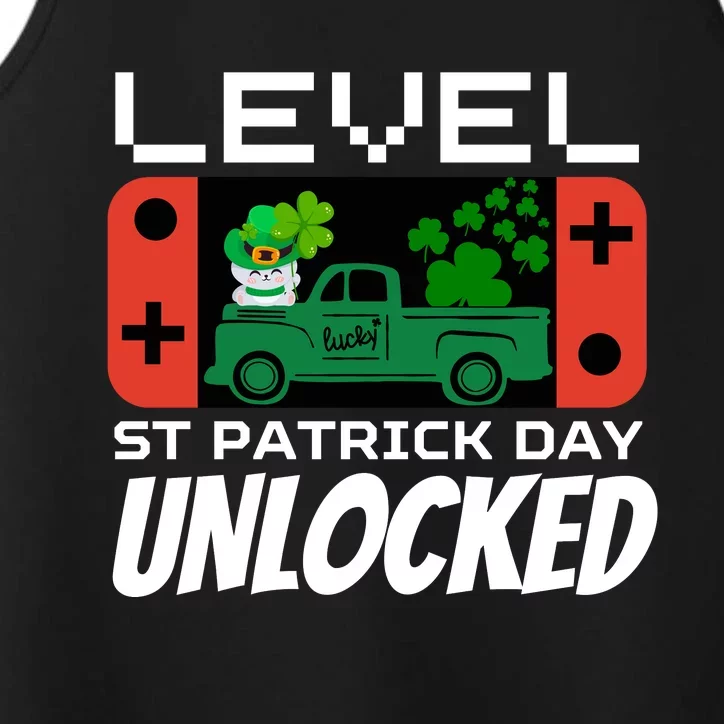 Level St. Patrick Day Unlocked Video Games Performance Tank