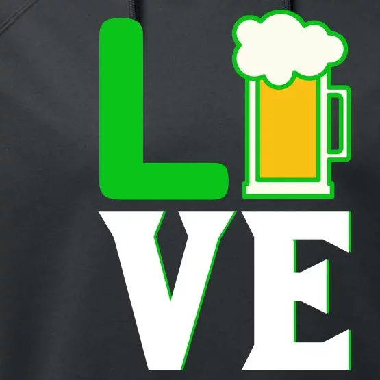 Love St Patricks Day Performance Fleece Hoodie