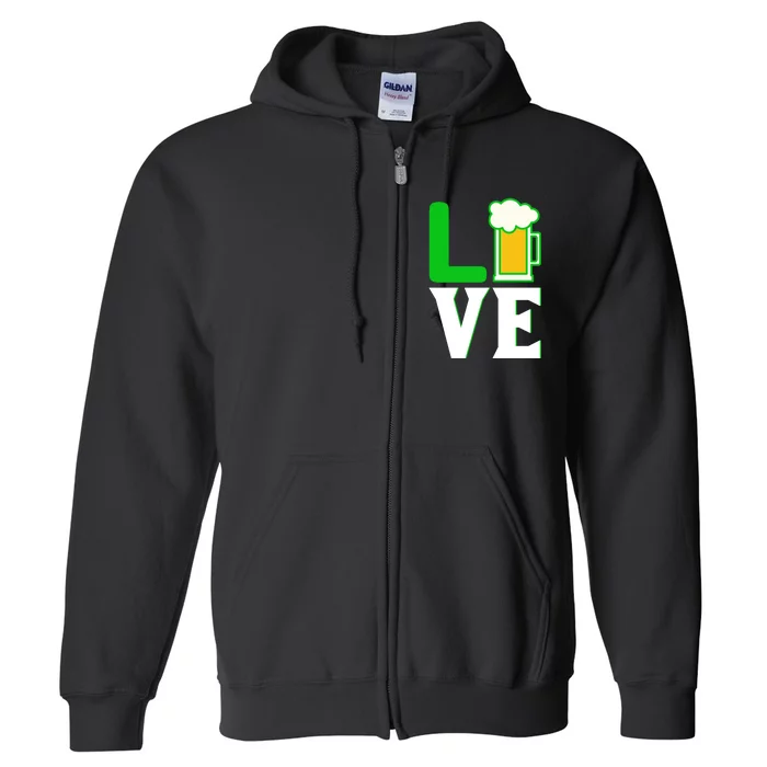 Love St Patricks Day Full Zip Hoodie