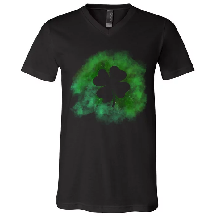 Lucky St Patrick's Day Clover Holiday V-Neck T-Shirt