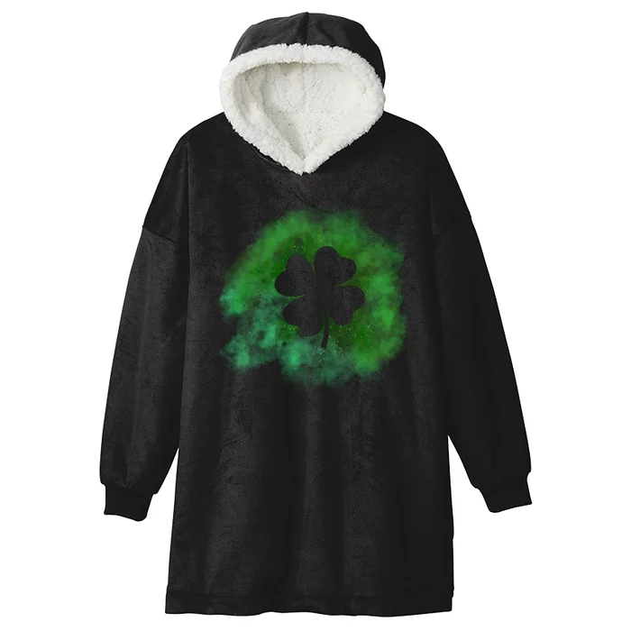 Lucky St Patrick's Day Clover Holiday Hooded Wearable Blanket